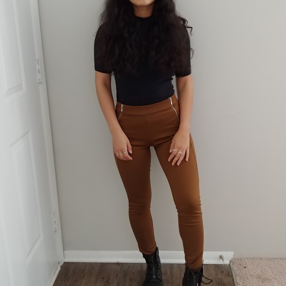Forever 21 Double Front Zipper Pants